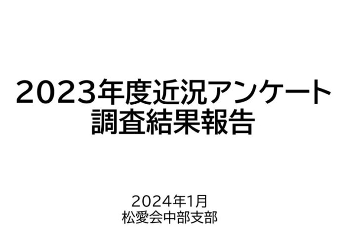 2023年度近況アンケート調査まとめ　表紙　ｐｐｔのサムネイル