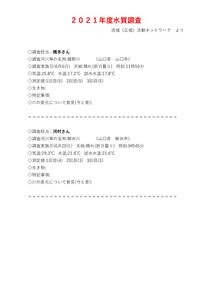 2021年　水質調査　2のサムネイル