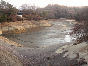 3.白旗池全景（水を抜いた時）