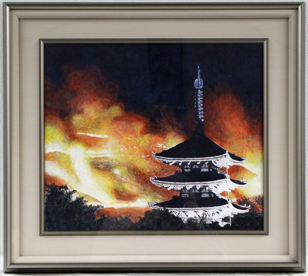 古都の風物詩(日本画) 矢野 正義(9班)