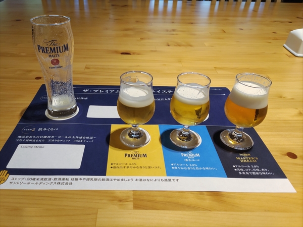 プレモル+3種の飲み比べ