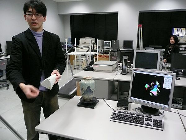 陶器の欠片を3D解析