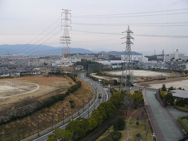 教室から八幡市方面望む