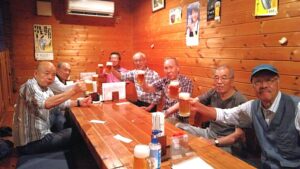 ①スタートの乾杯です