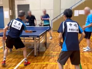 6)第2試合第2マッチ(Ku&Naペア)丁寧なツッツキです!