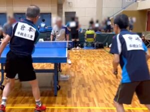 8)第3試合第2マッチ(Ku&Naペア)フォアツッツキが効果抜群!