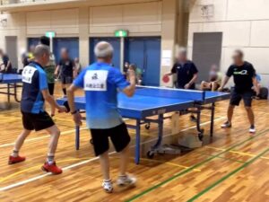 2）第1試合ダブルス（Mo＆Kuさんペア）