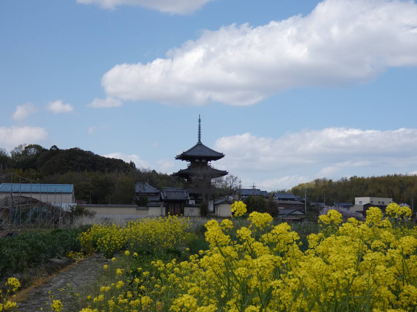 法起寺　三重塔