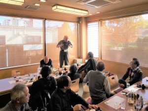 独壇場　大いに熱く語る