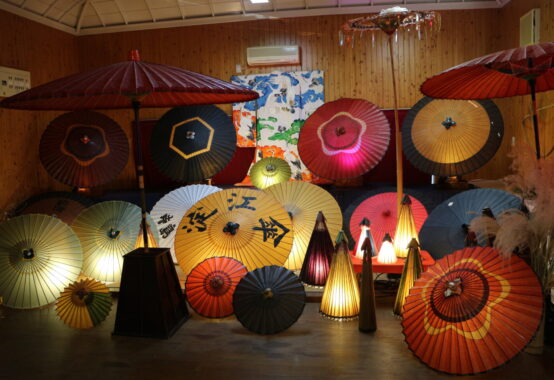 淀江傘展示コーナー