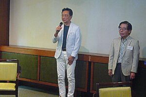 役員挨拶（新任世話役　稲干さん）