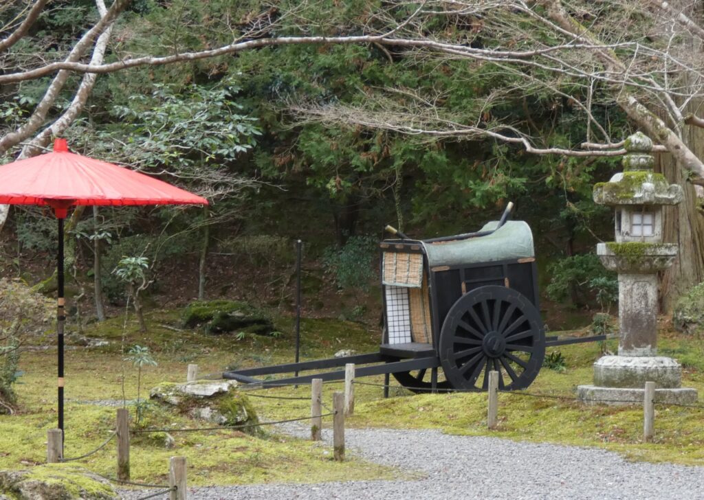 「石山寺の牛車」山本 茂