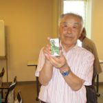 ニアピン賞の和田さん 練習の成果にこの表情