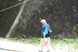 親方は杖を調達したようです