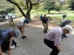 準備運動をして