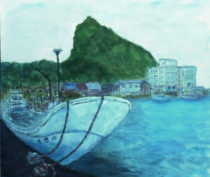 北海道　利尻港の漁船ー１