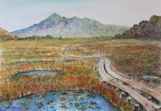 尾瀬　燧山と湿原ー１