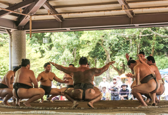 大相撲高砂部屋の夏合宿・稽古終わりの締め